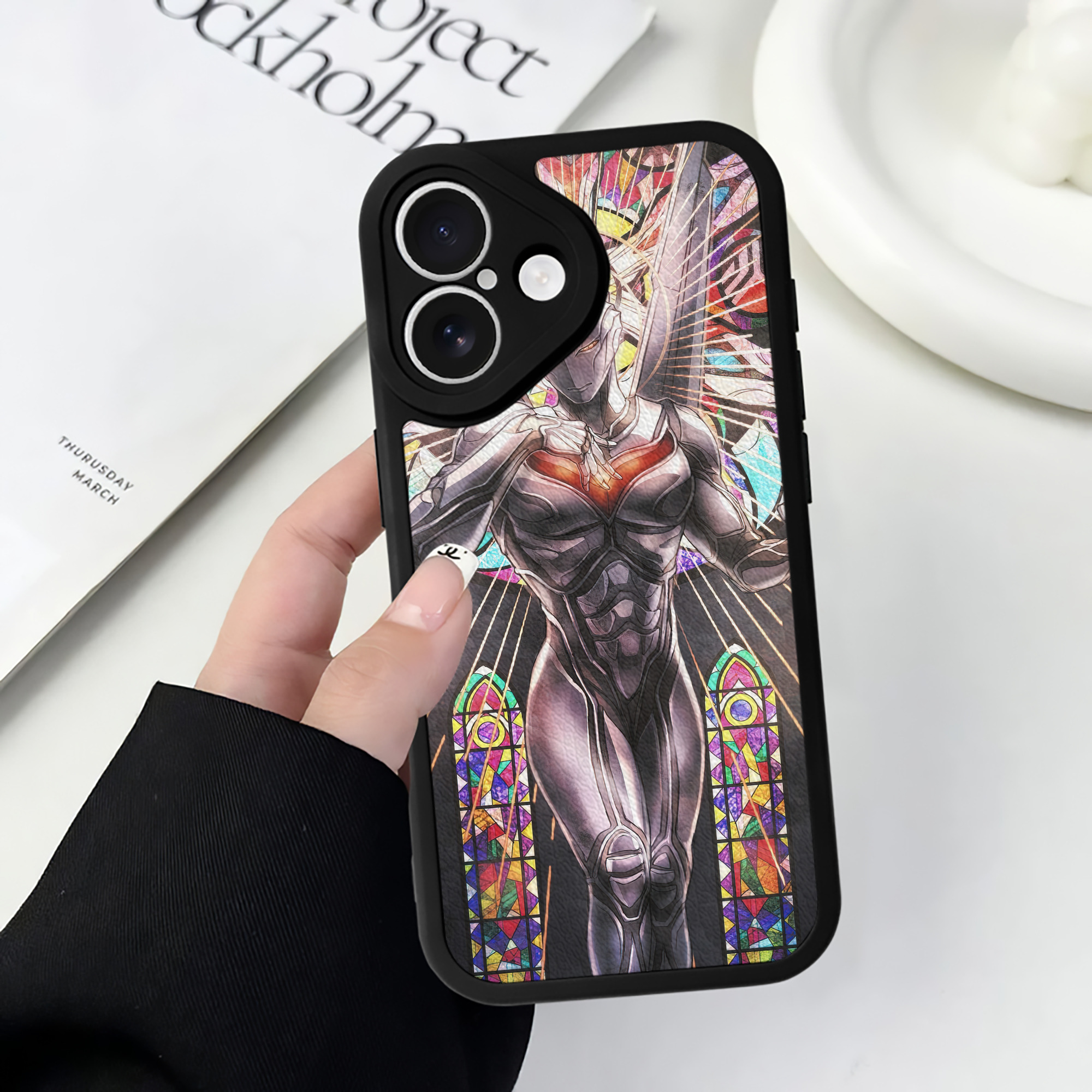 （画像用） ウルトラマン Ultraman 【iPhone 16シリーズ対応】シリコンスマホケース（レザー調） 材質：シリコン
